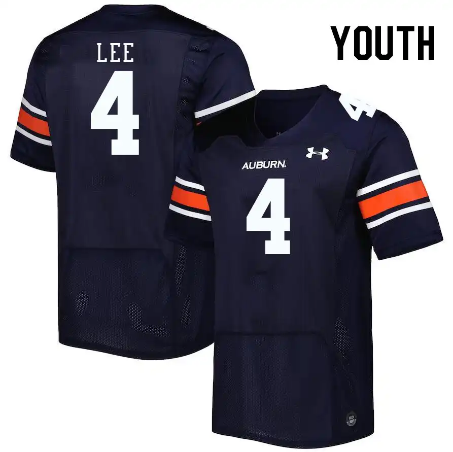 Auburn Tigers Kayin Lee Youth #4 Navy Stitched College Football Jersey