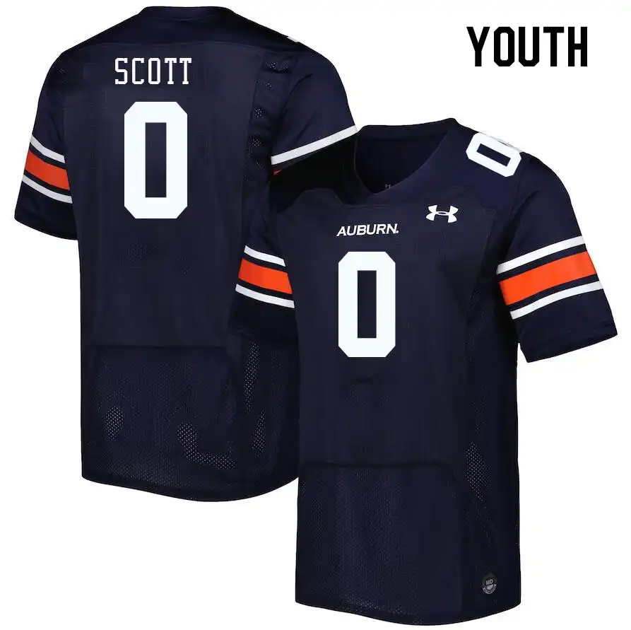 Auburn Tigers Keionte Scott Youth #0 Navy Stitched College Football Jersey