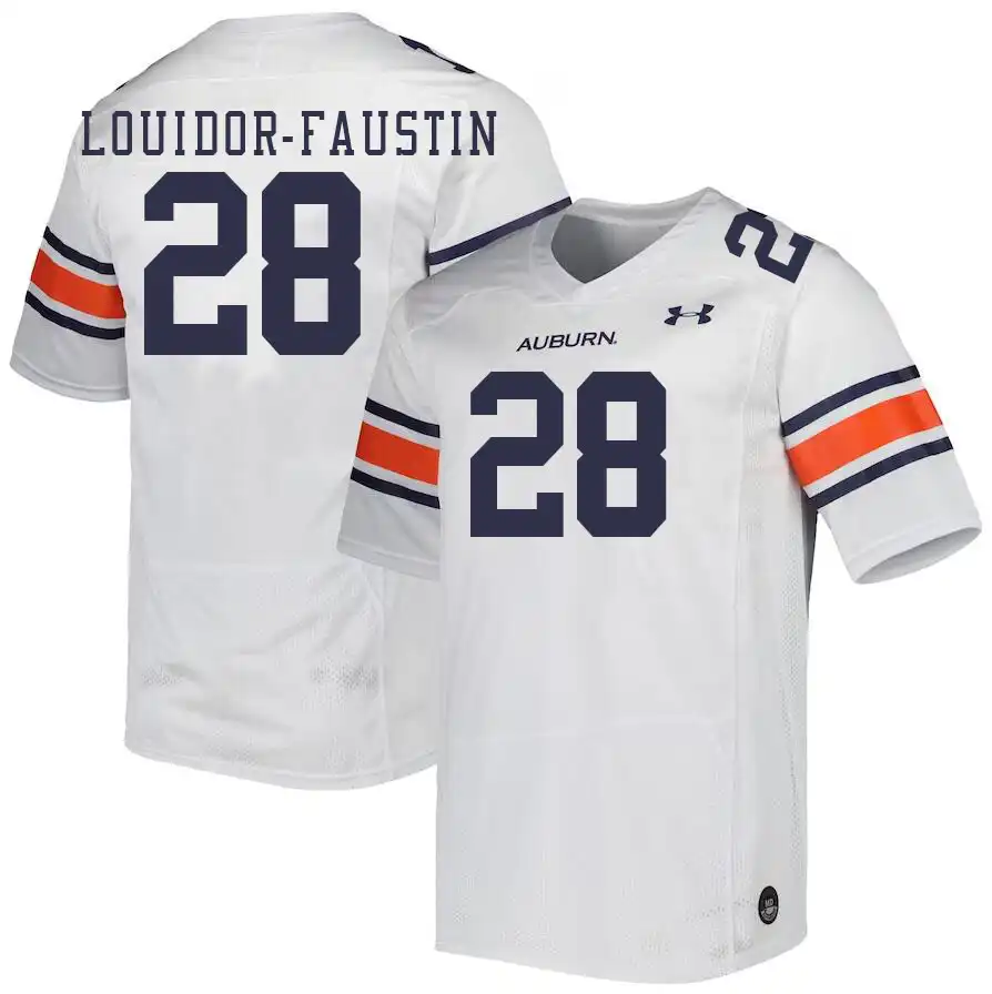 Auburn Tigers Kensley Louidor-Faustin Men's #28 White Stitched College Football Jersey