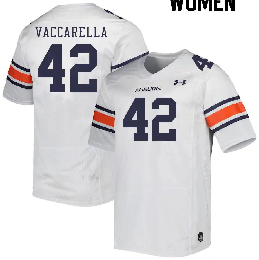 Auburn Tigers Kyle Vaccarella Women's #42 White Stitched College Football Jersey