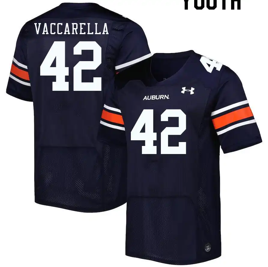 Auburn Tigers Kyle Vaccarella Youth #42 Navy Stitched College Football Jersey