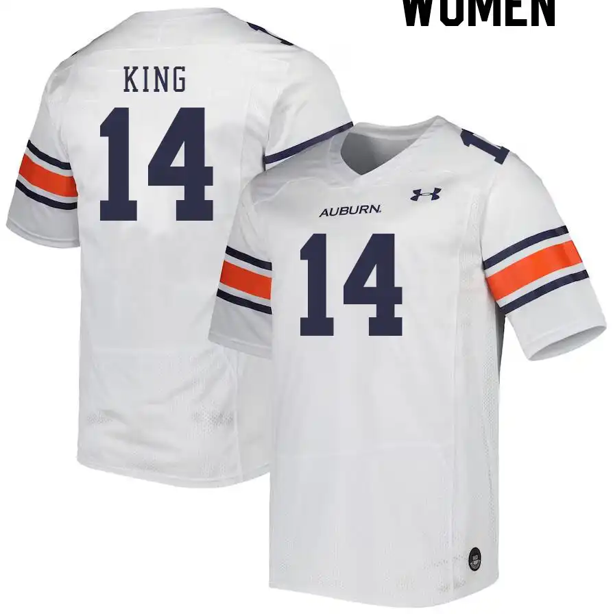 Auburn Tigers Landen King Women's #14 White Stitched College Football Jersey