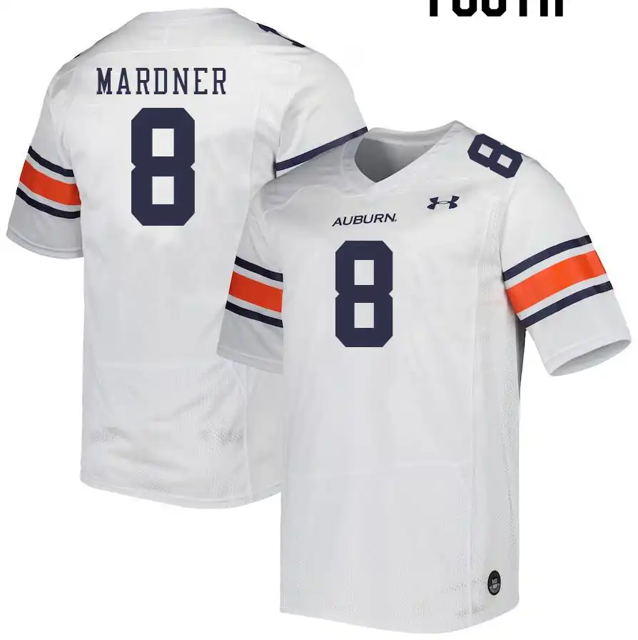 Auburn Tigers Nick Mardner Youth #8 White Stitched College Football Jersey