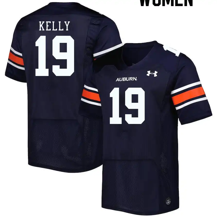 Auburn Tigers Omari Kelly Women's #19 Navy Stitched College Football Jersey