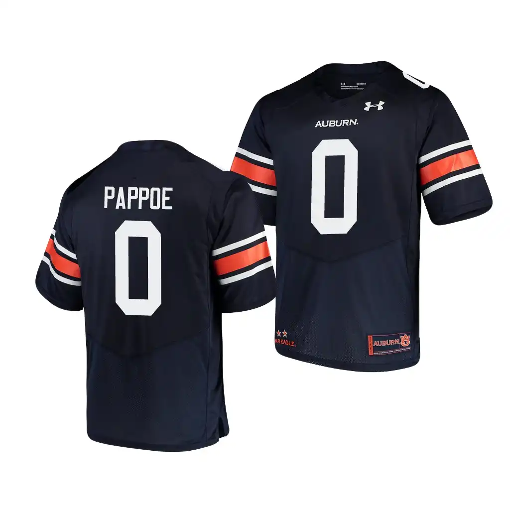 Auburn Tigers Owen Pappoe Men's #0 Navy Stitched College Football Jersey