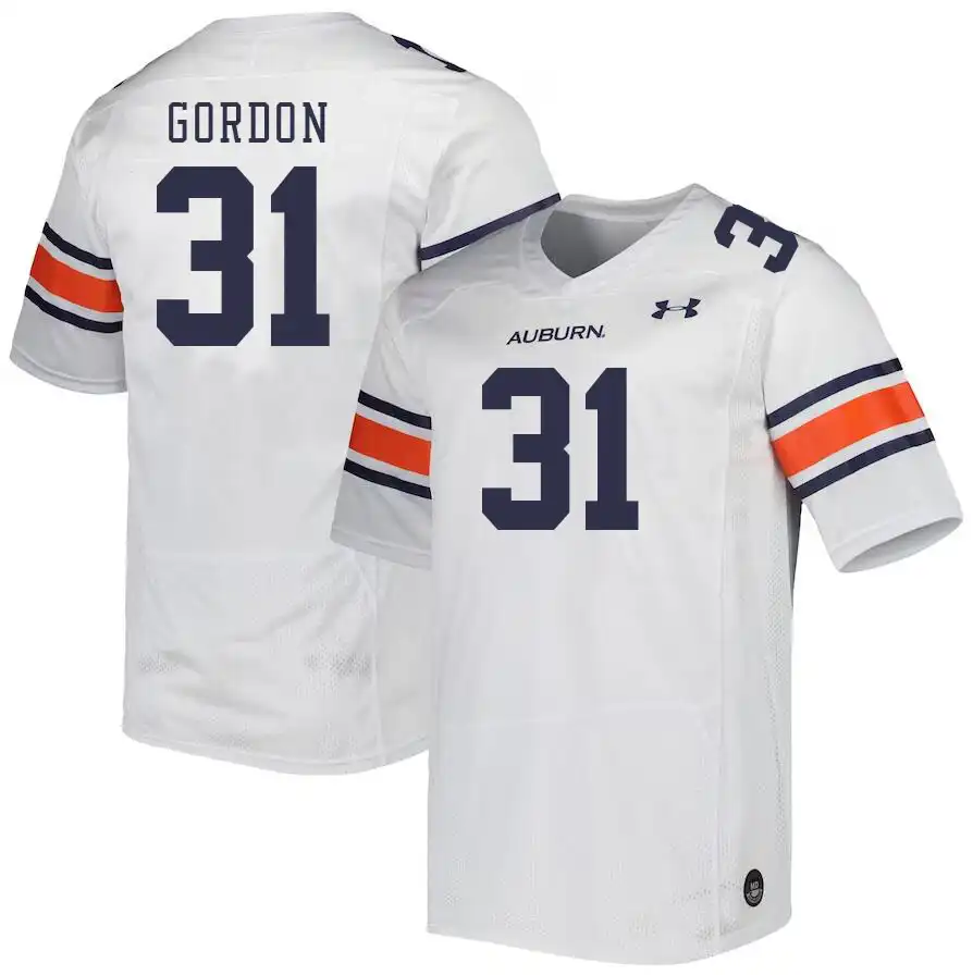 Auburn Tigers Powell Gordon Men's #31 White Stitched College Football Jersey