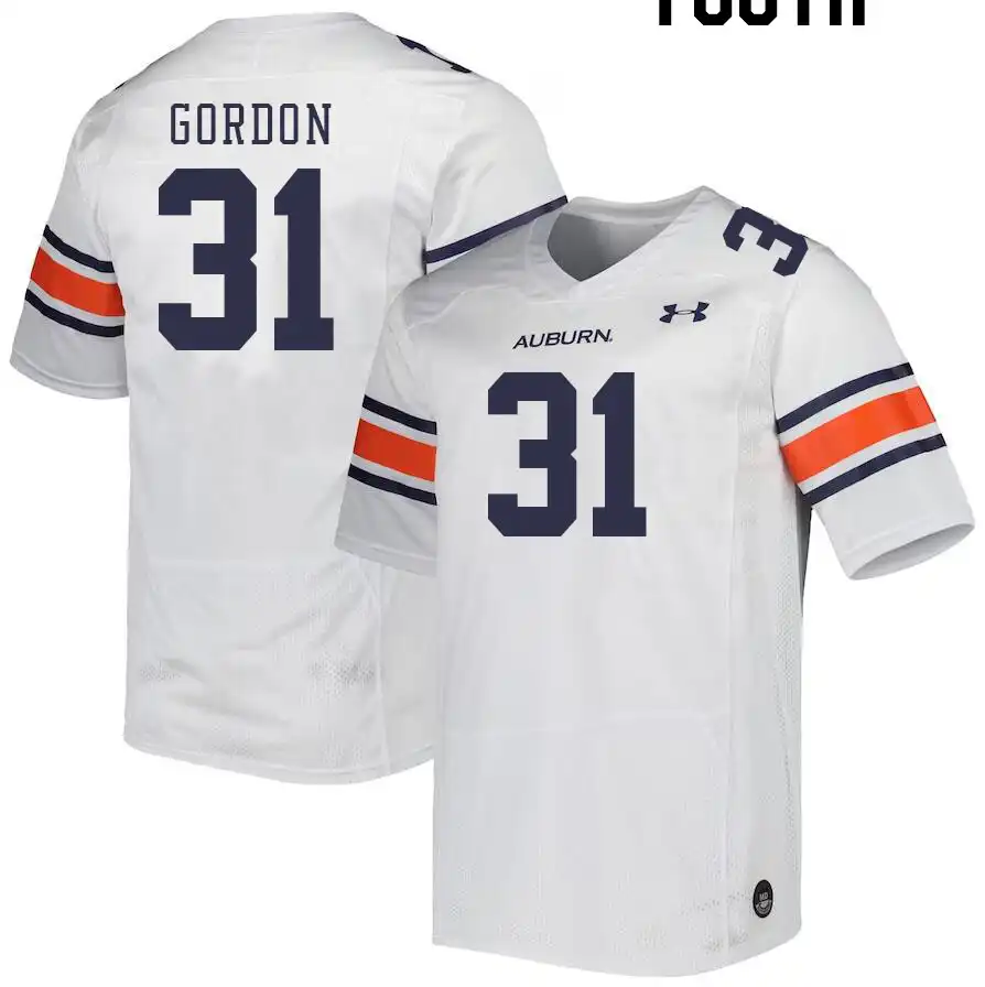 Auburn Tigers Powell Gordon Youth #31 White Stitched College Football Jersey