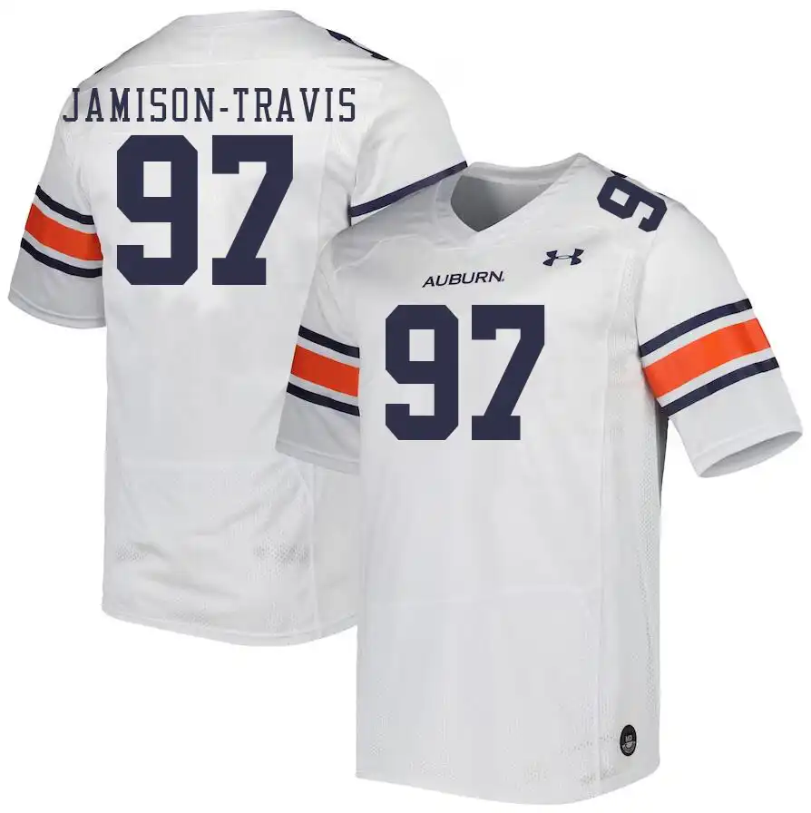 Auburn Tigers Quientrail Jamison-Travis Men's #97 White Stitched College Football Jersey