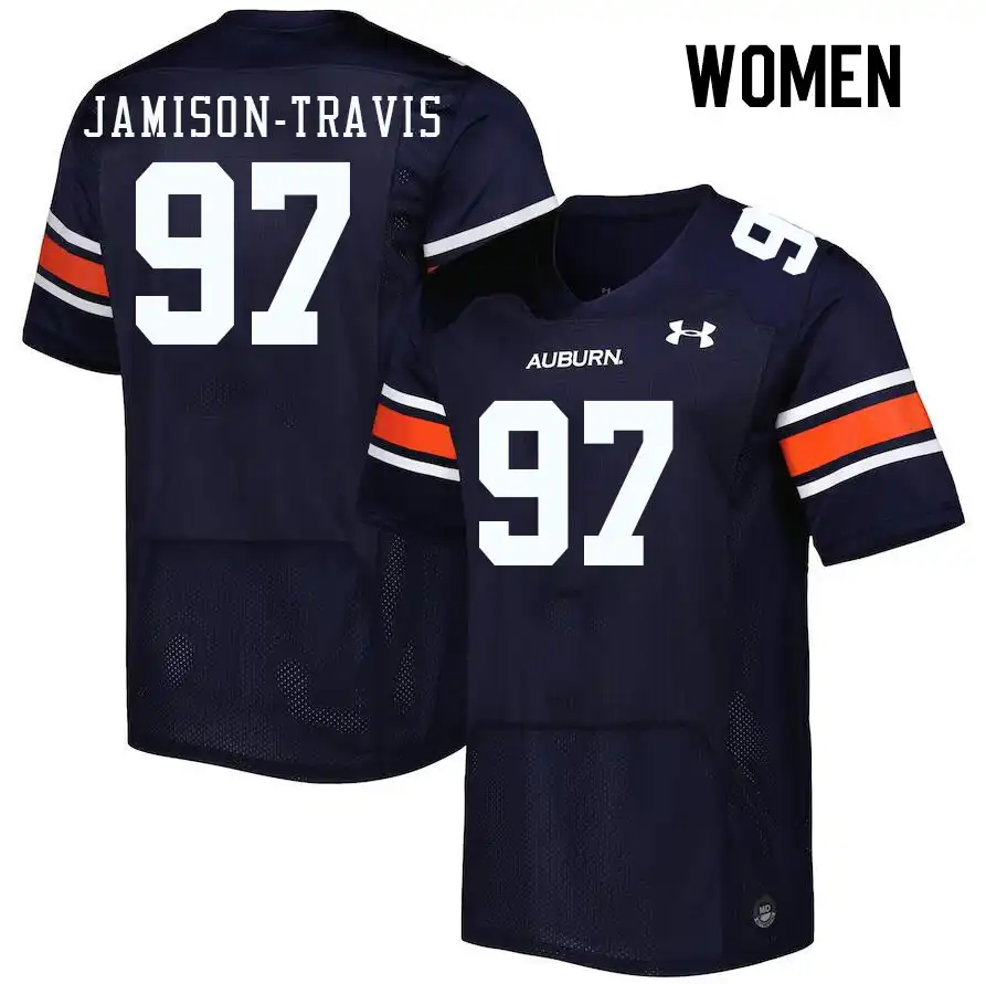 Auburn Tigers Quientrail Jamison-Travis Women's #97 Navy Stitched College Football Jersey