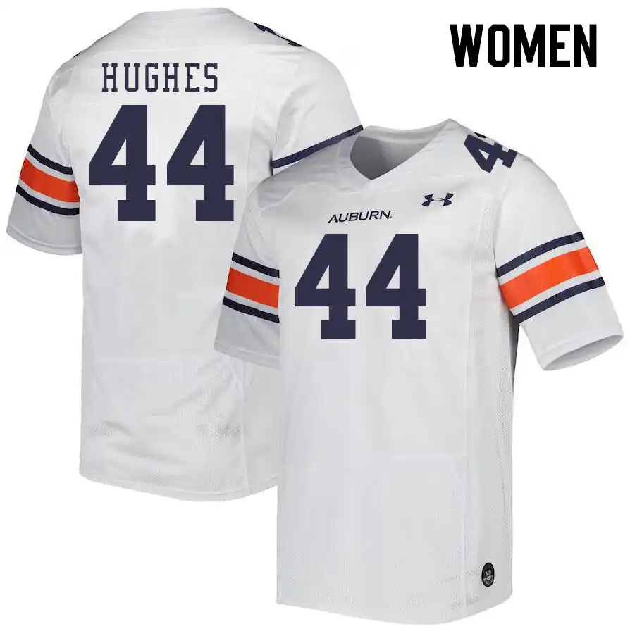 Auburn Tigers Reed Hughes Women's #44 White Stitched College Football Jersey