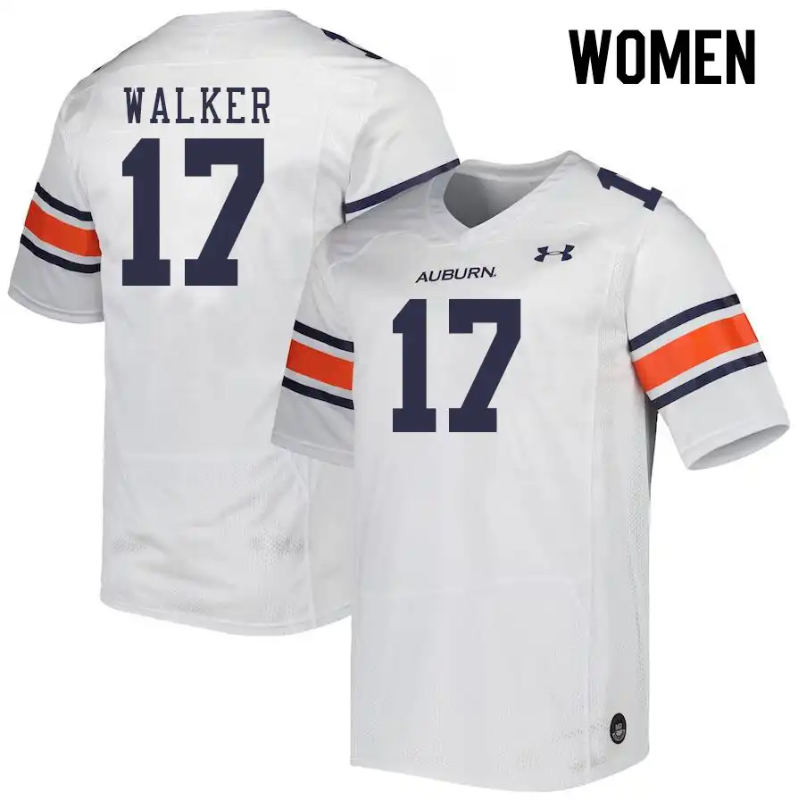 Auburn Tigers Rico Walker Women's #17 White Stitched College Football Jersey