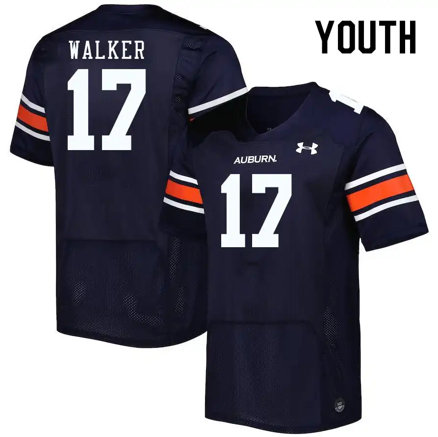 Auburn Tigers Rico Walker Youth #17 Navy Stitched College Football Jersey