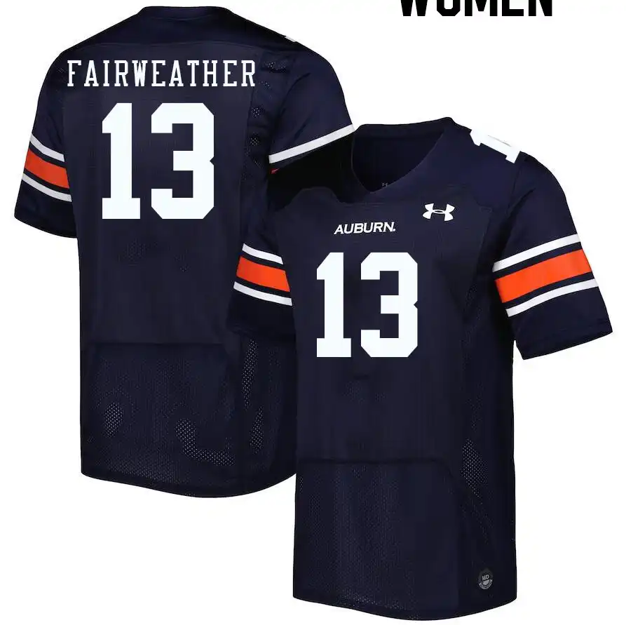 Auburn Tigers Rivaldo Fairweather Women's #13 Navy Stitched College Football Jersey