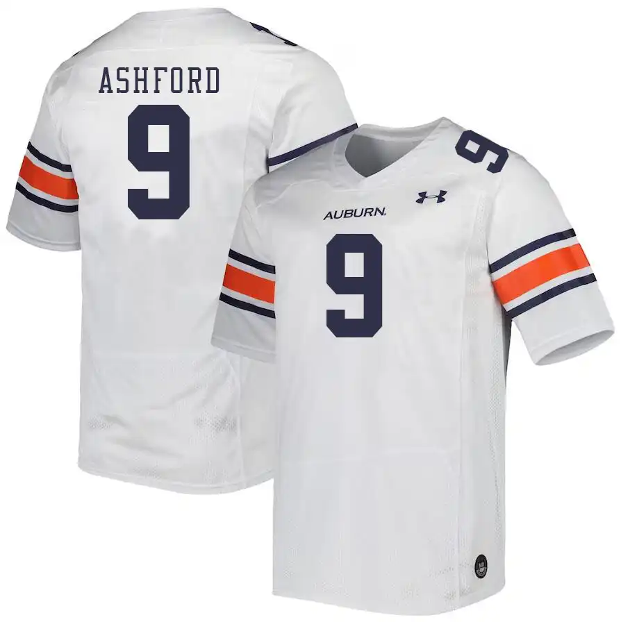 Auburn Tigers Robby Ashford Men's #9 White Stitched College Football Jersey