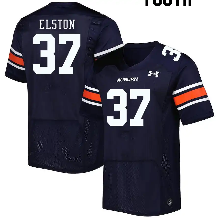 Auburn Tigers Rod Elston Youth #37 Navy Stitched College Football Jersey