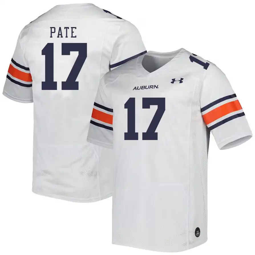 Auburn Tigers Sawyer Pate Men's #17 White Stitched College Football Jersey