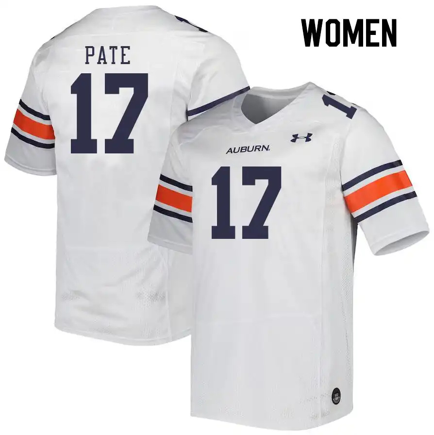 Auburn Tigers Sawyer Pate Women's #17 White Stitched College Football Jersey