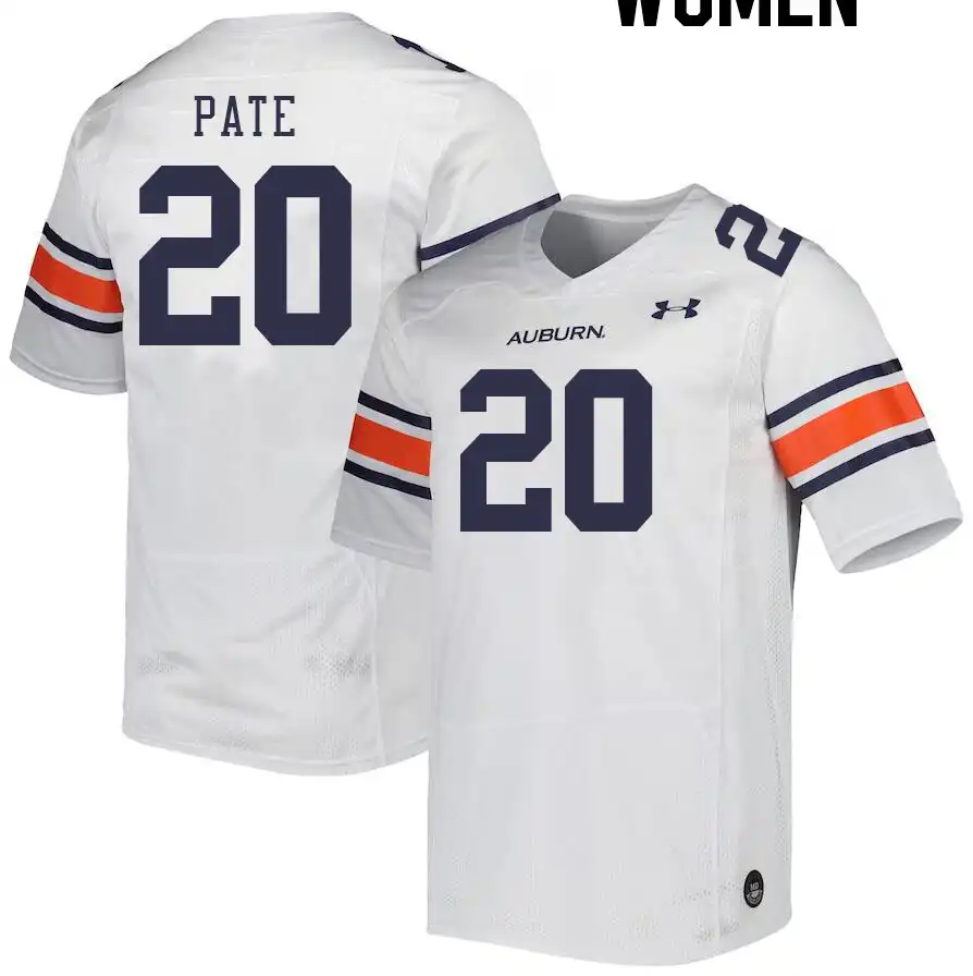 Auburn Tigers Sawyer Pate Women's #20 White Stitched College Football Jersey