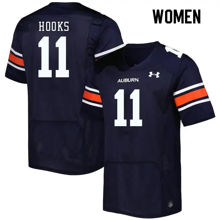 Auburn Tigers Shane Hooks Women's #11 Navy Stitched College Football Jersey