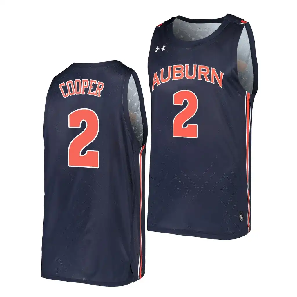 Auburn Tigers Sharife Cooper Men's #2 2021 NBA Top Draft Navy Stitched College Basketball Jersey