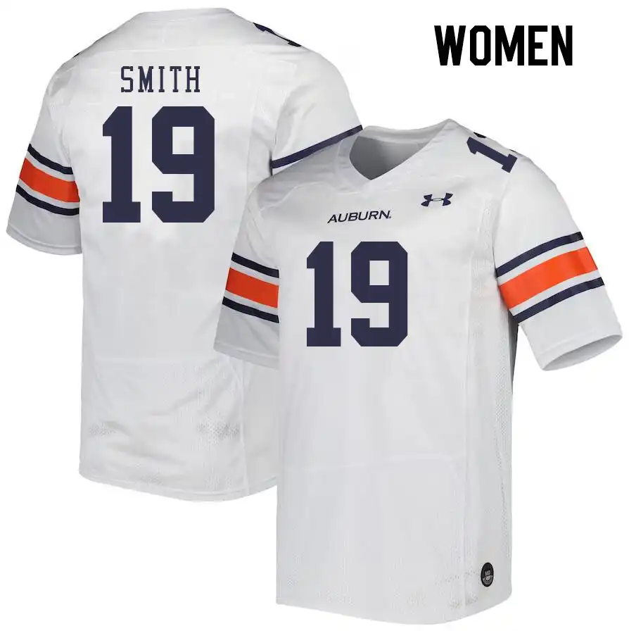 Auburn Tigers Sylvester Smith Women's #19 White Stitched College Football Jersey