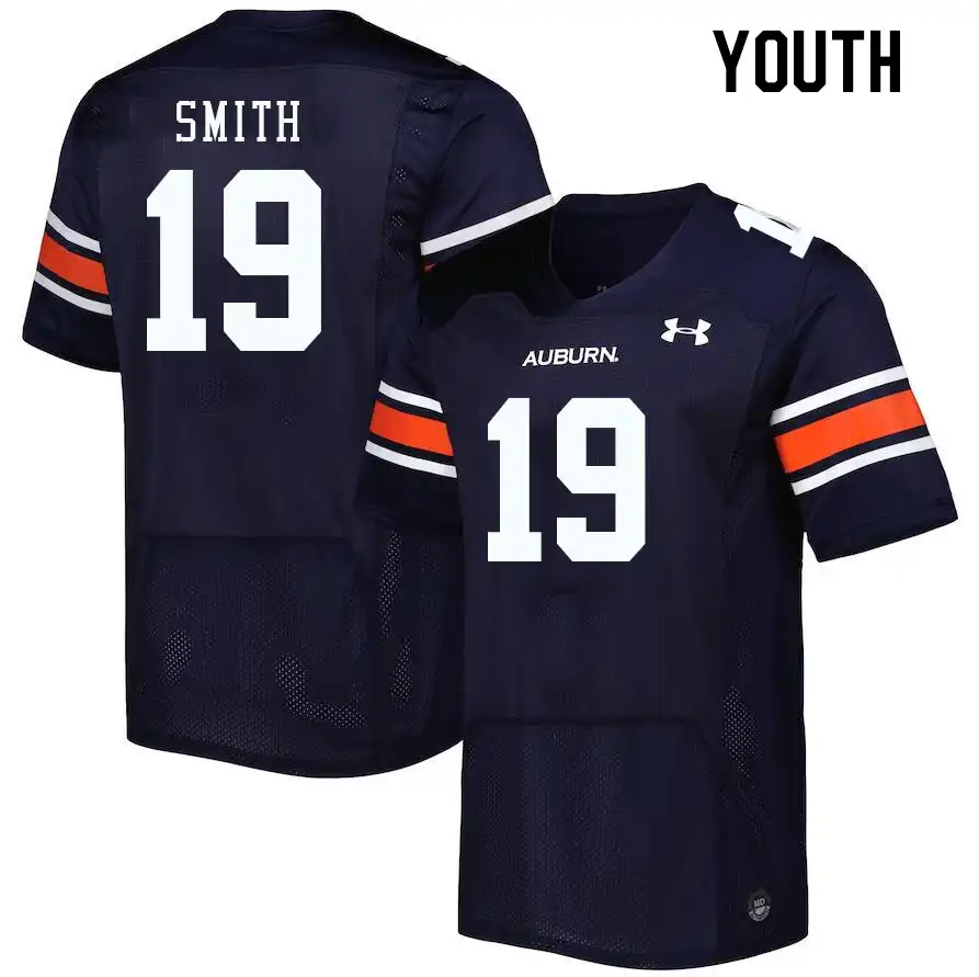 Auburn Tigers Sylvester Smith Youth #19 Navy Stitched College Football Jersey