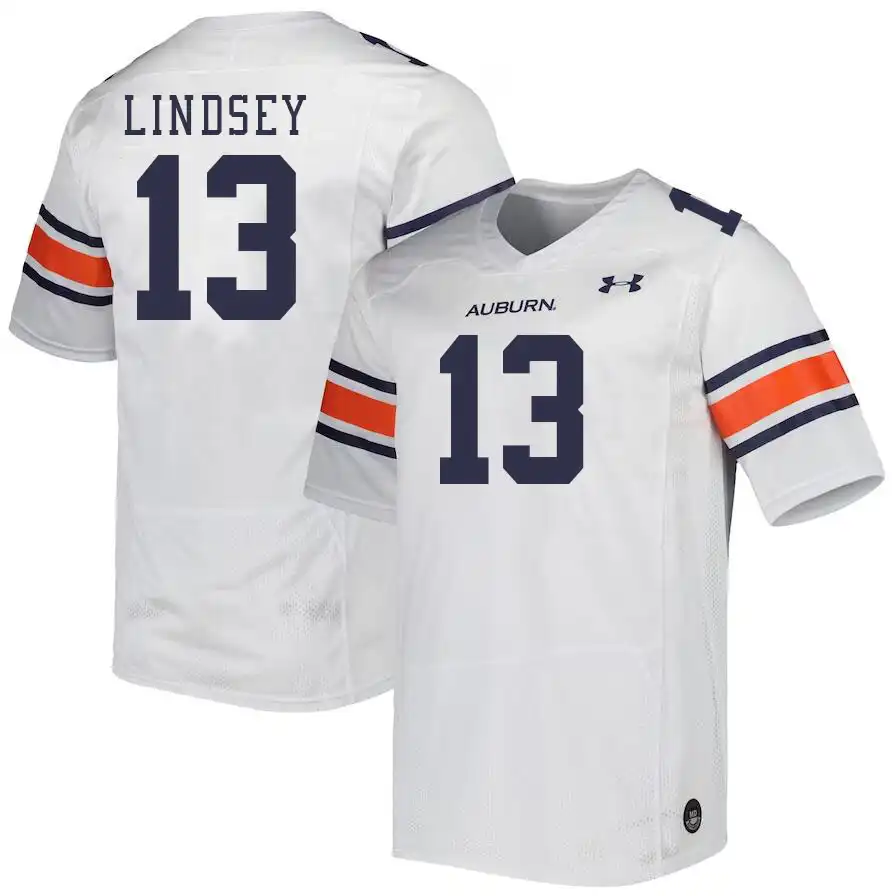 Auburn Tigers T.J. Lindsey Men's #13 White Stitched College Football Jersey