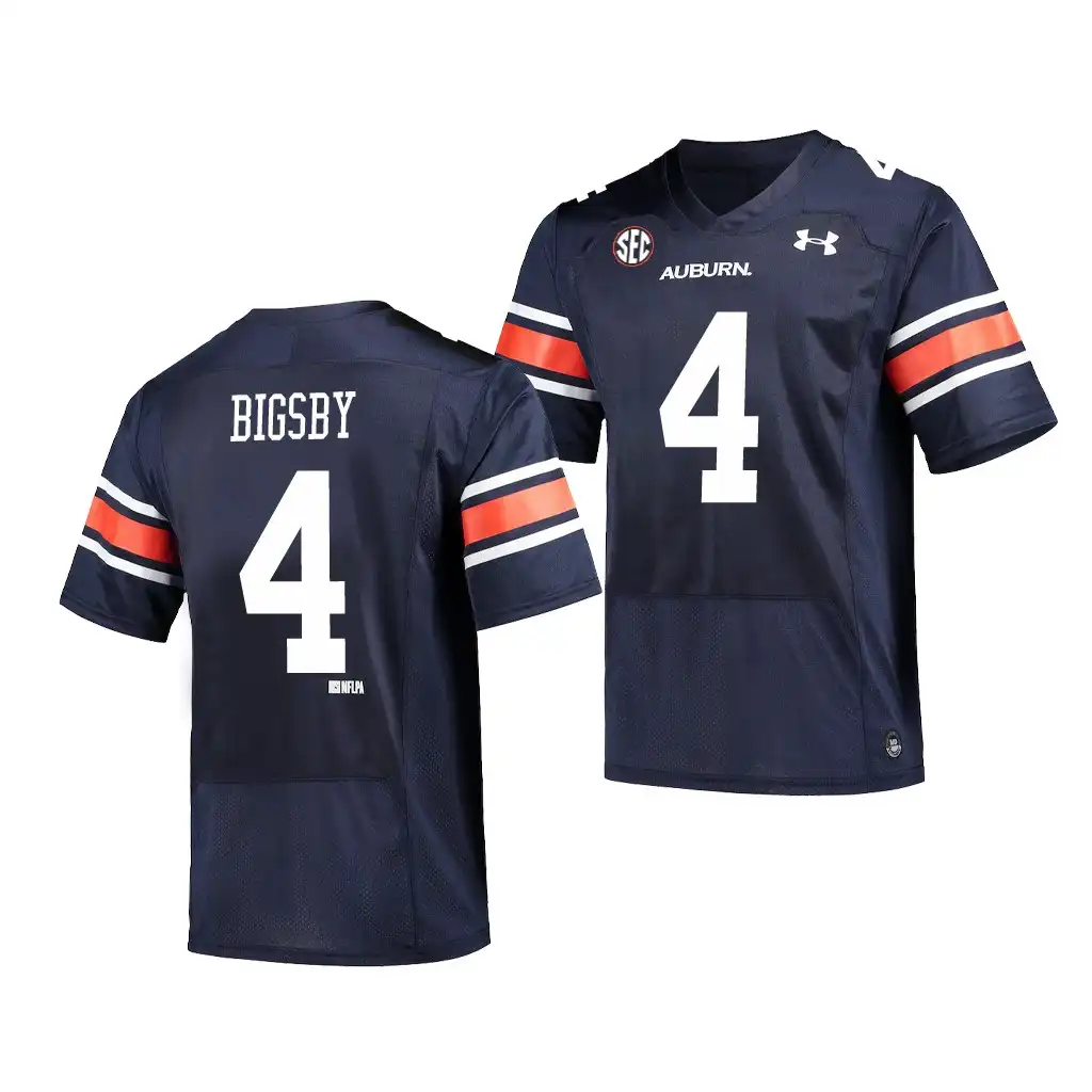 Auburn Tigers Tank Bigsby Men's #4 Alumni Navy Stitched College Football Jersey