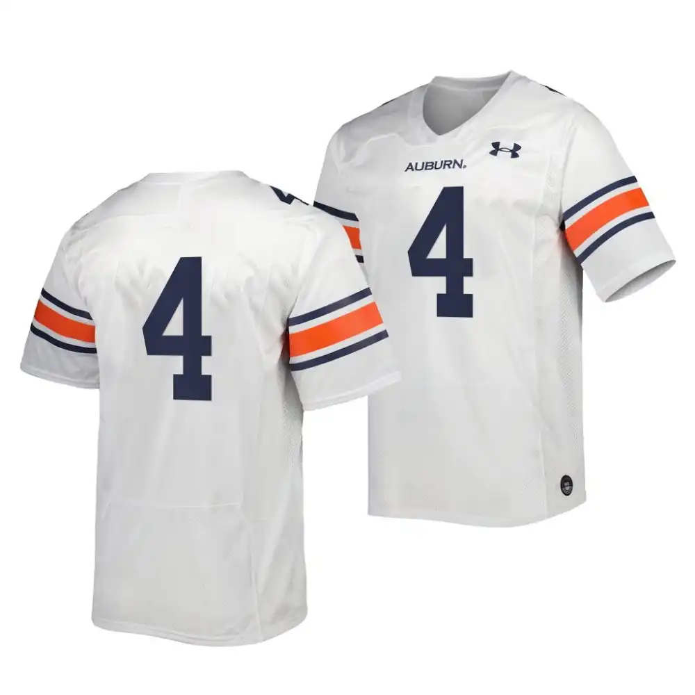 Auburn Tigers Tank Bigsby Men's #4 Limited Premier 2022 White Stitched College Football Jersey