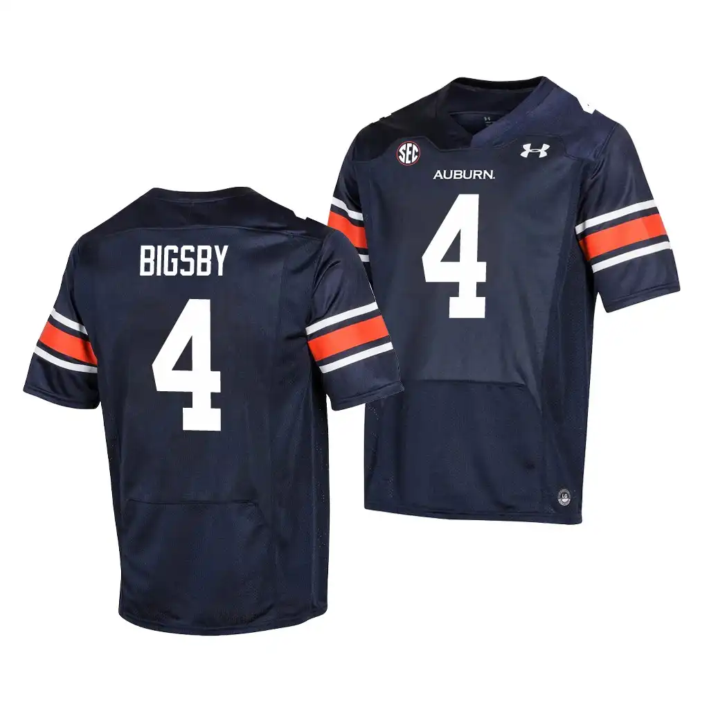 Auburn Tigers Tank Bigsby Men's #4 Navy Premier Stitched College Football Jersey