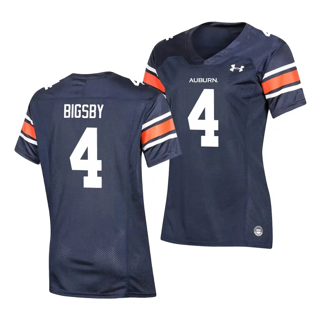 Auburn Tigers Tank Bigsby Women's #4 Navy Stitched College Football Jersey