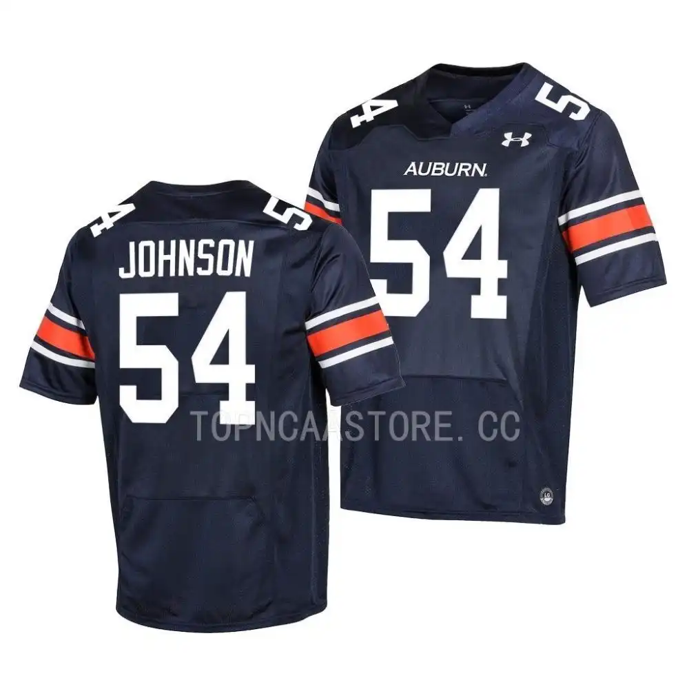 Auburn Tigers Tate Johnson Men's #54 Navy 2022 Stitched College Football Jersey