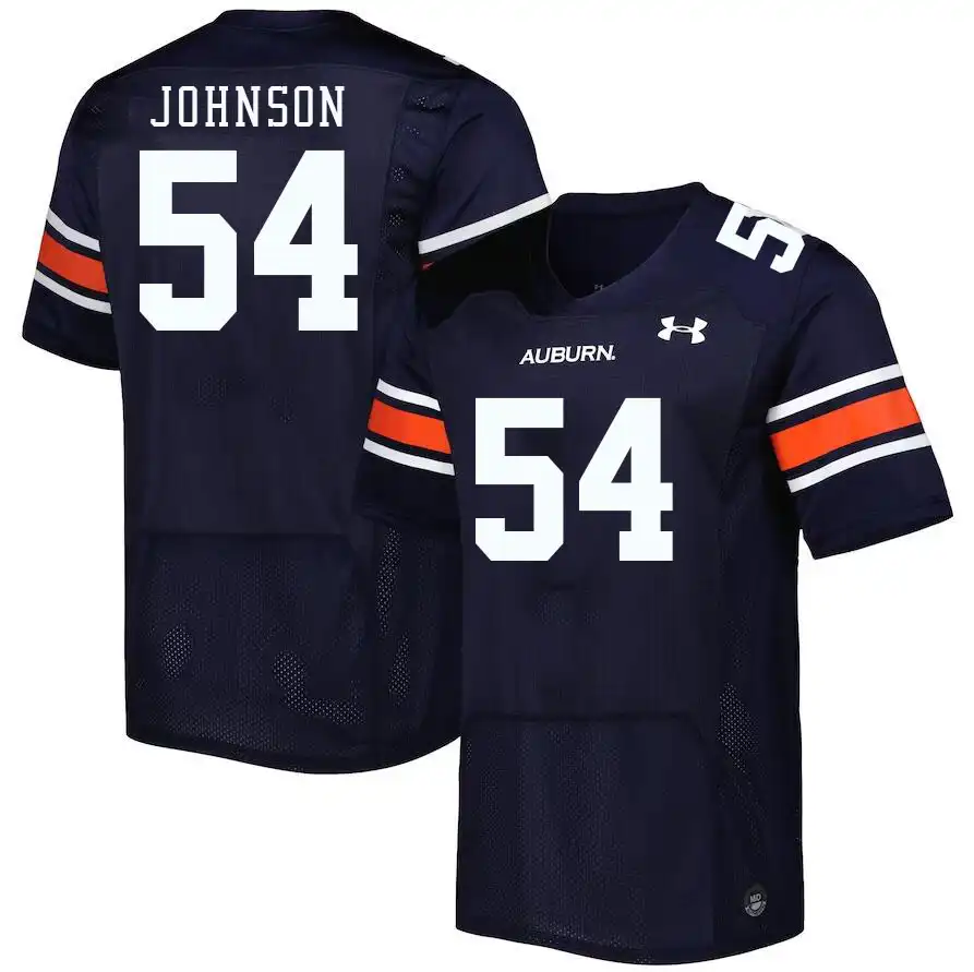 Auburn Tigers Tate Johnson Men's #54 Navy Stitched College Football Jersey