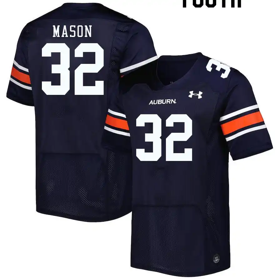 Auburn Tigers Trent Mason Youth #32 Navy Stitched College Football Jersey