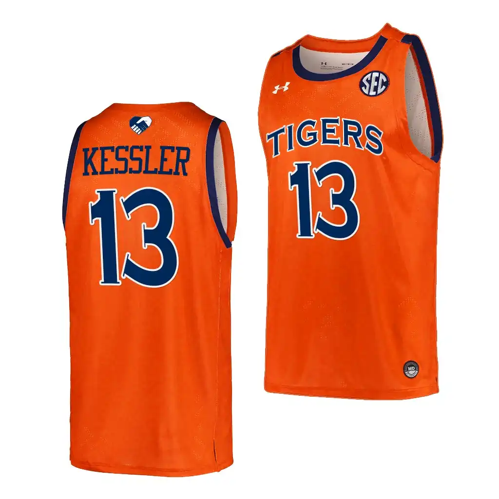 Auburn Tigers Walker Kessler Men's #13 Unite As One 2022 Orange Stitched College Basketball Jersey