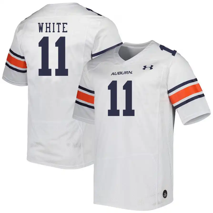 Auburn Tigers Walker White Men's #11 White Stitched College Football Jersey