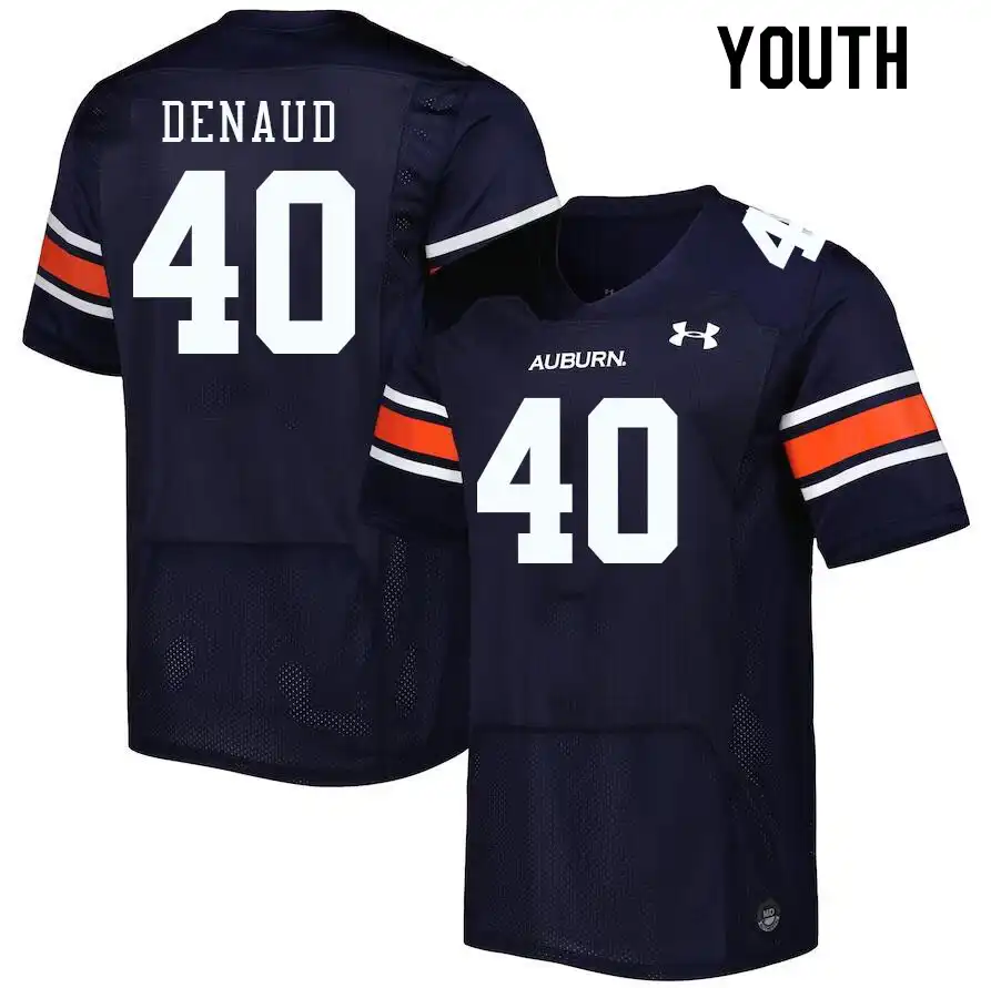 Auburn Tigers Wilky Denaud Youth #40 Navy Stitched College Football Jersey