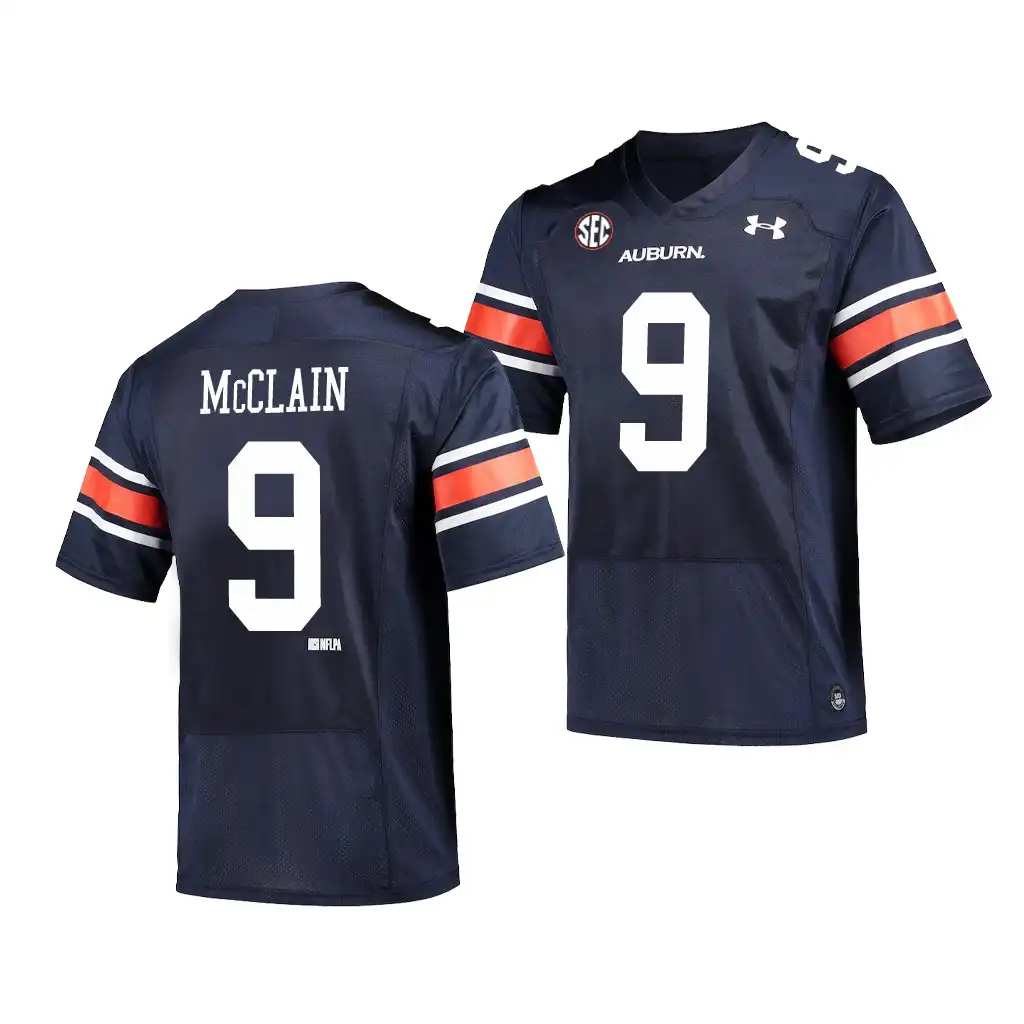 Auburn Tigers Zakoby McClain Men's #9 Alumni Navy Stitched College Football Jersey